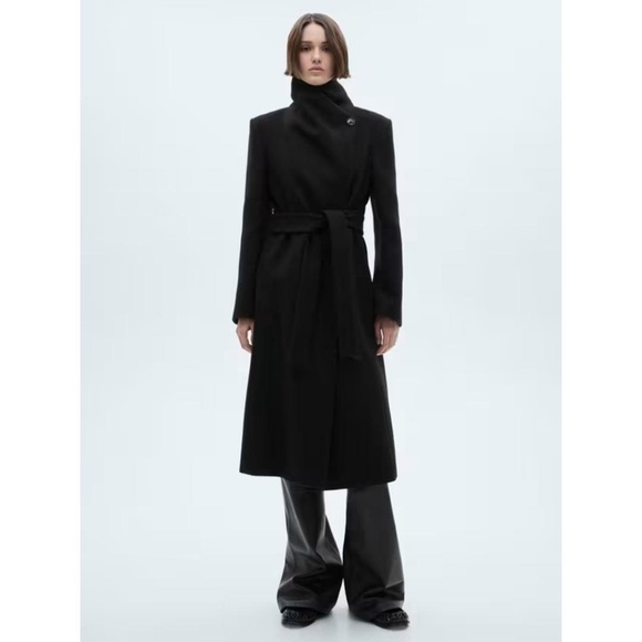 Mango Sirenita Belted Wool Blend Coat NWT - Picture 1 of 15